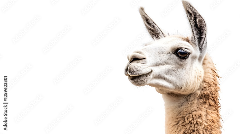Obraz premium Llama isolated over white background