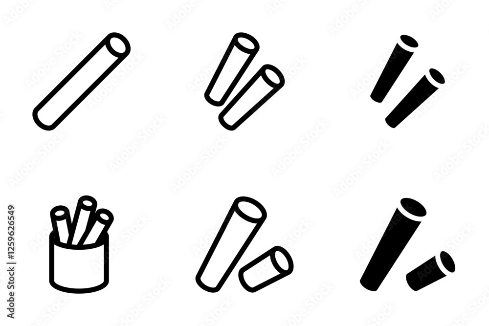 chalk icon set design template chalk icon set design template