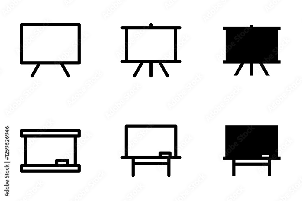 blackboard icon set design template blackboard icon set design template