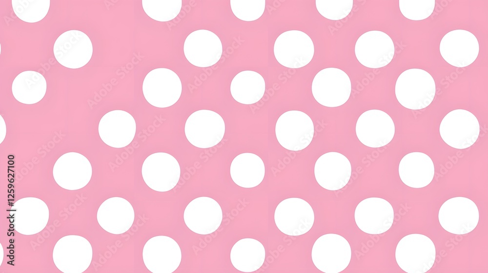 Pink Background with White Polka Dots for Design and Crafts Pink Background with White Polka Dots for Design and Crafts