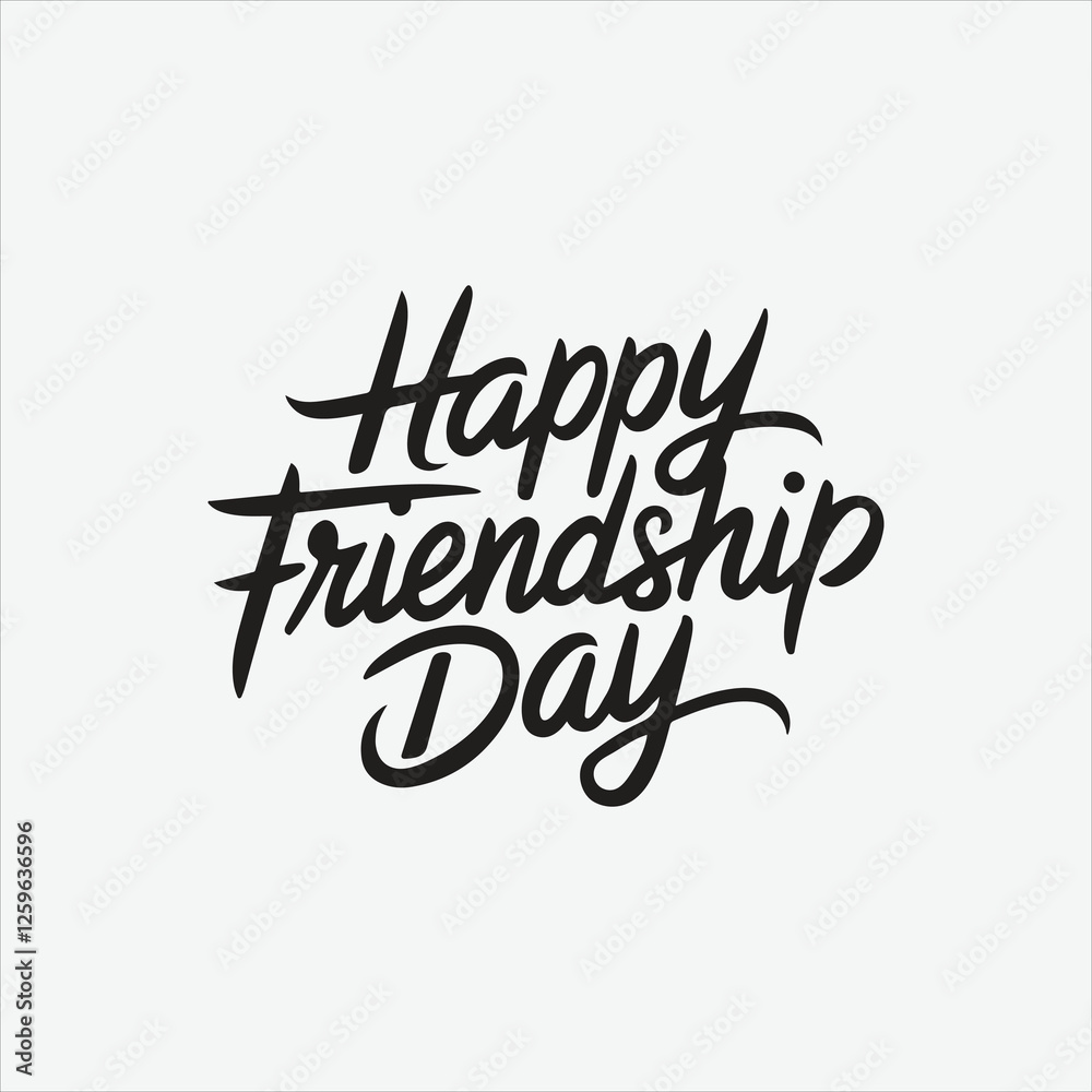 Friendship day typography greeting card creative idea with colorful background. Happy Friendship day vecto Friendship day typography greeting card creative idea with colorful background. Happy Friendship day vecto