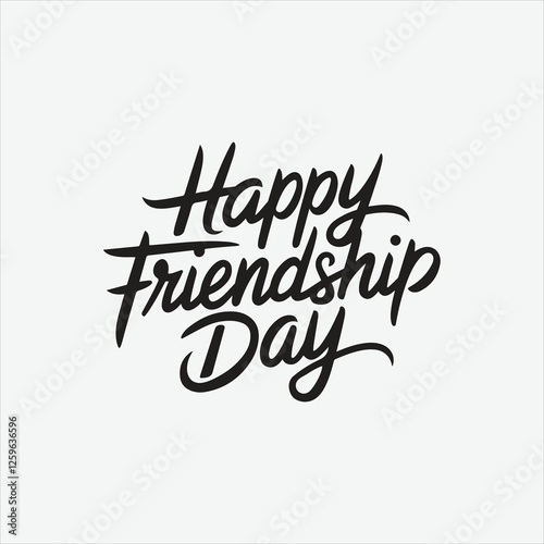 Friendship day typography greeting card creative idea with colorful background. Happy Friendship day vecto