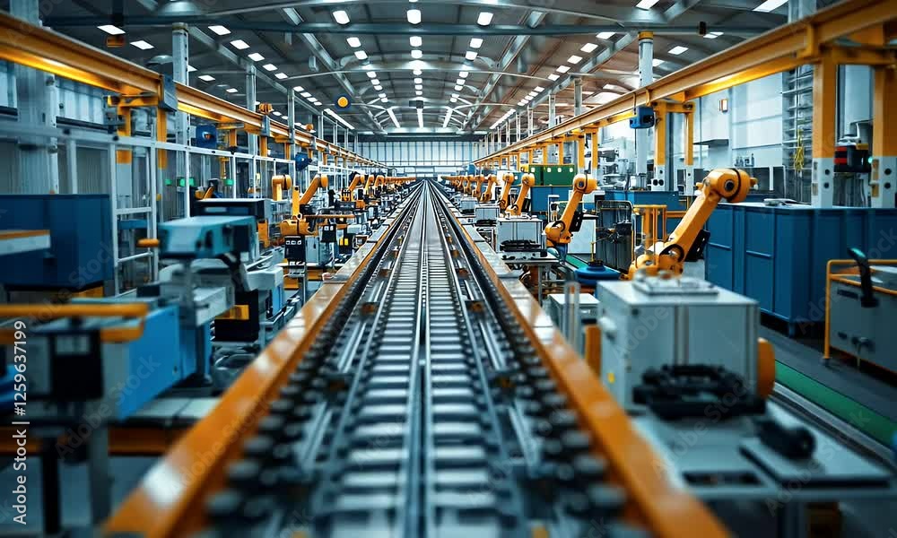 Factory robotic assembly line production