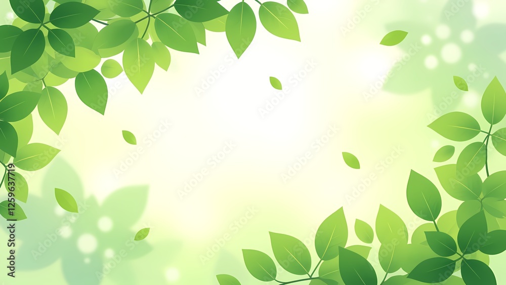 Breath of Nature on Fresh Green Leafy Background Breath of Nature on Fresh Green Leafy Background