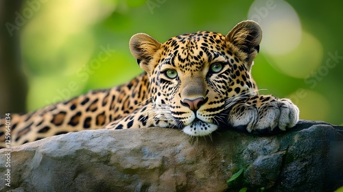 Leopard against the background of nature