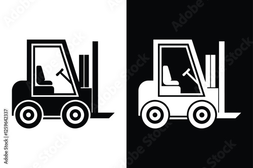 Minimalist Forklift Truck Vector. Clean & Professional