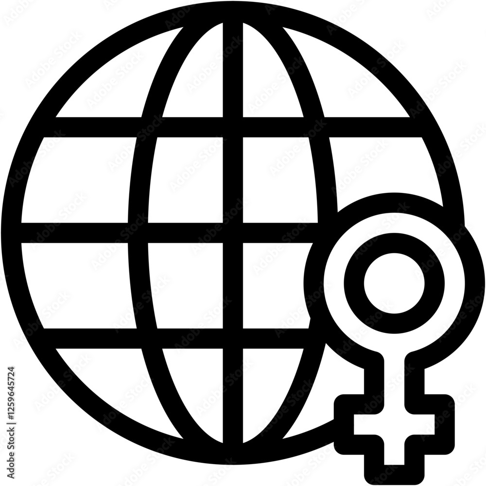 Day, international, woman, womens day, globe Icon Day, international, woman, womens day, globe Icon