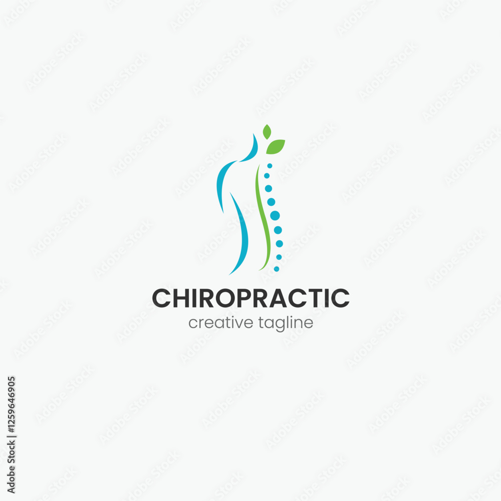 Obraz premium Chiropractic, cord, spinal, spine, spiral, health, bone, pain, backbone logo template