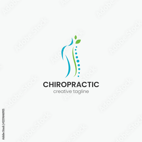 Chiropractic, cord, spinal, spine, spiral, health, bone, pain, backbone logo template