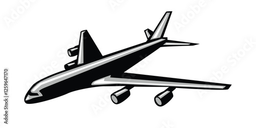 Vector illustration of flying plane