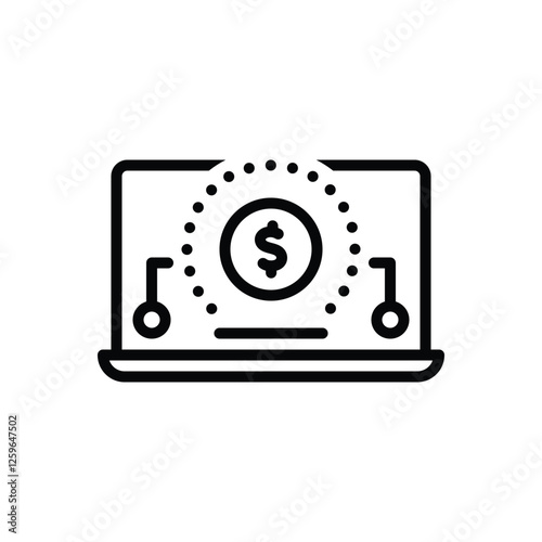 Black line icon for funding platform