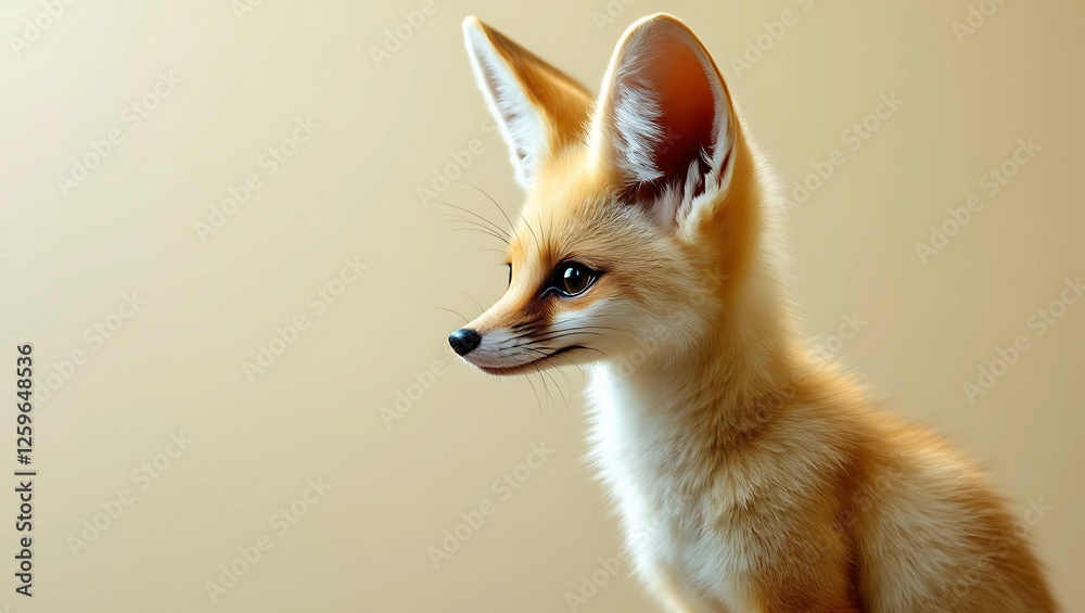 Obraz premium Documentary photograph of side view of animal fennec fox 908798