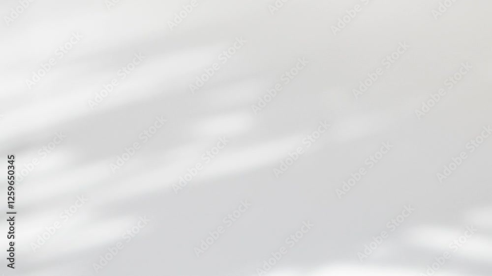 Grey and white smooth bokeh abstract background, blurred leaves shadows motion