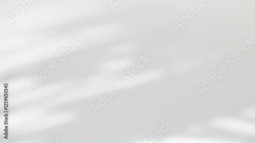 Grey and white smooth bokeh abstract background, blurred leaves shadows motion
