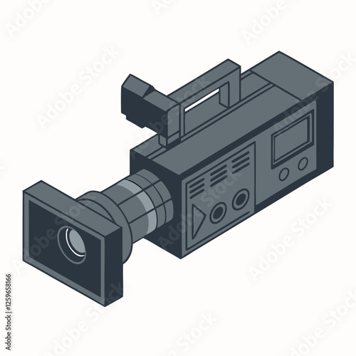Tv cameraman icon Isometric of  cameraman vector illustration (3)