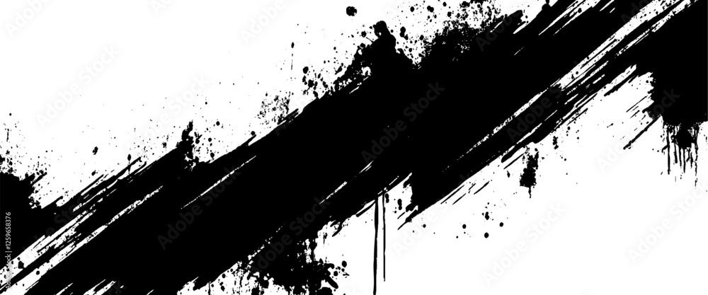 Vector black and white with grunge style, scratch and texture elements for design.