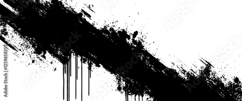 Vector brush grunge texture Rough Black Scratches splatter grunge distressed background.