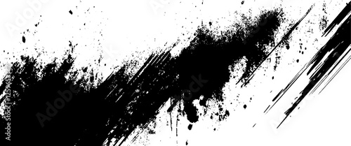 Vector brush grunge texture Rough Black Scratches splatter grunge distressed background.