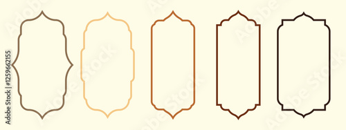 Islamic oriental door and arabic window shape Illustration design for Ramadan..