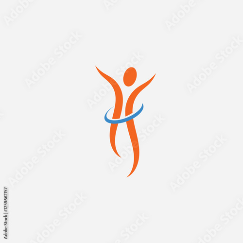 weight loss, slim logo, health care logo, fit, slim, care, waist fully editable vector logo template
