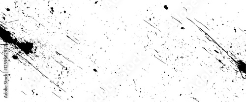 Vector new style brushed black paint overlay messy.