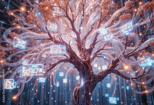 christmas tree in the snow