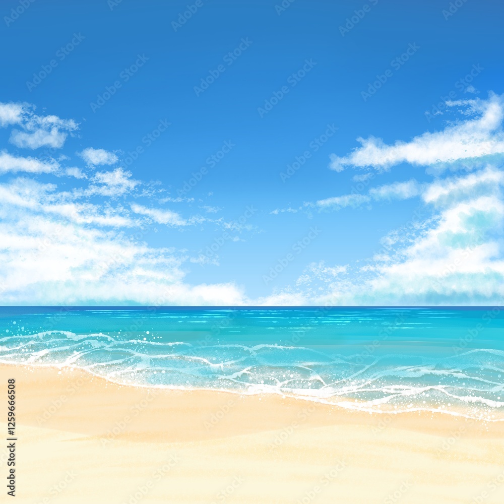 Fototapeta premium 美しい青い海と空