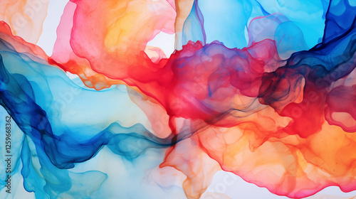 Colorful ink abstract background.