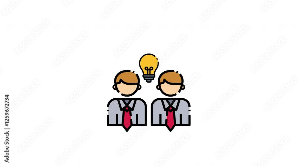 Idea icon animation, making it ideal for use in business and finance applications or platforms. Idea icon animation, making it ideal for use in business and finance applications or platforms.