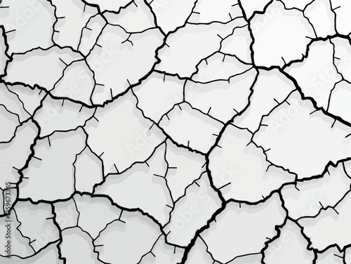 Close-Up of a Rough, Damaged Surface with Cracks
