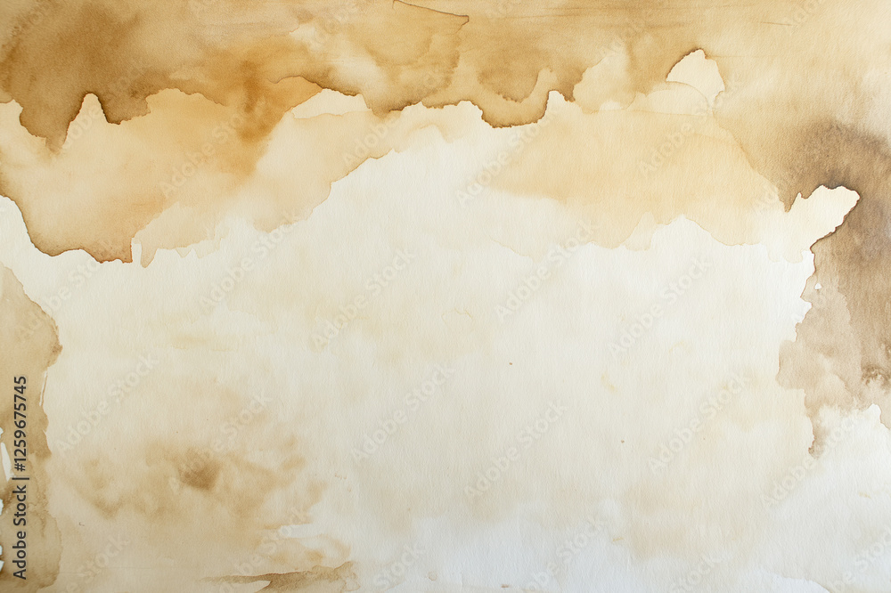 Fototapeta premium Abstract Watercolor Brown Background,old paper background