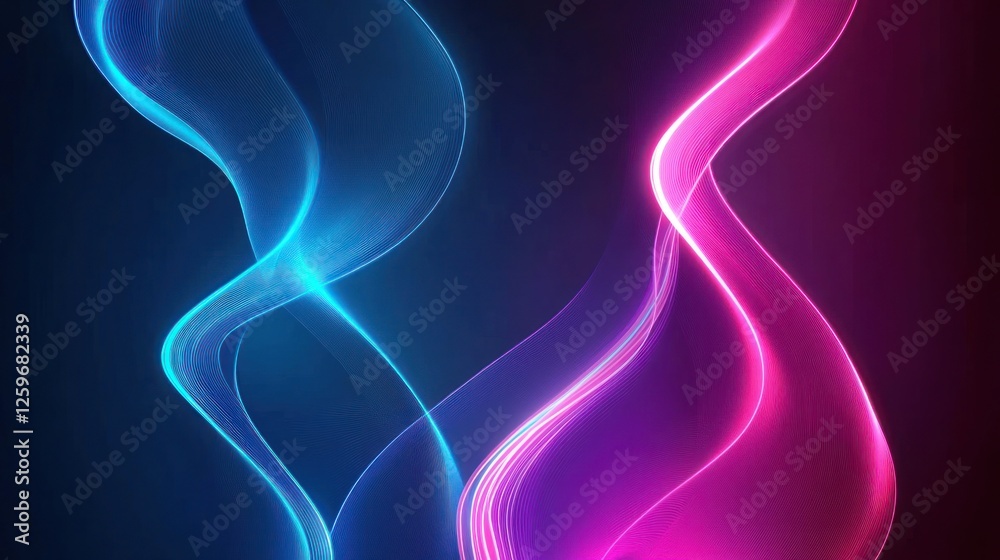 Naklejka premium Abstract Neon Lights Background