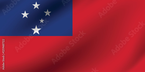 Flag of Samoa. Samoa flag official size and color standards digital vector illustration. Waving flag. Free Download Flag of Samoa. Samoa flag official size and color standards digital vector illustration. Waving flag. - GFXLoad