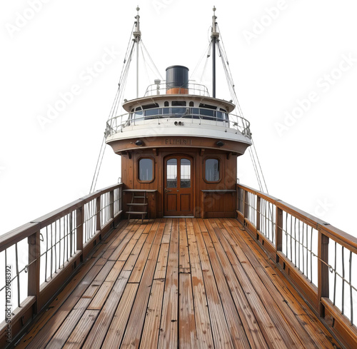 Wooden Deck of a Vintage Vessel, transparent background png