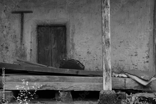 old abandoned house in the village