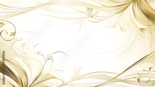 Elegant Gold Floral Swirls Abstract Design