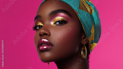 Hyper-realistic Portrait of a Woman with Soft Features and Makeup
