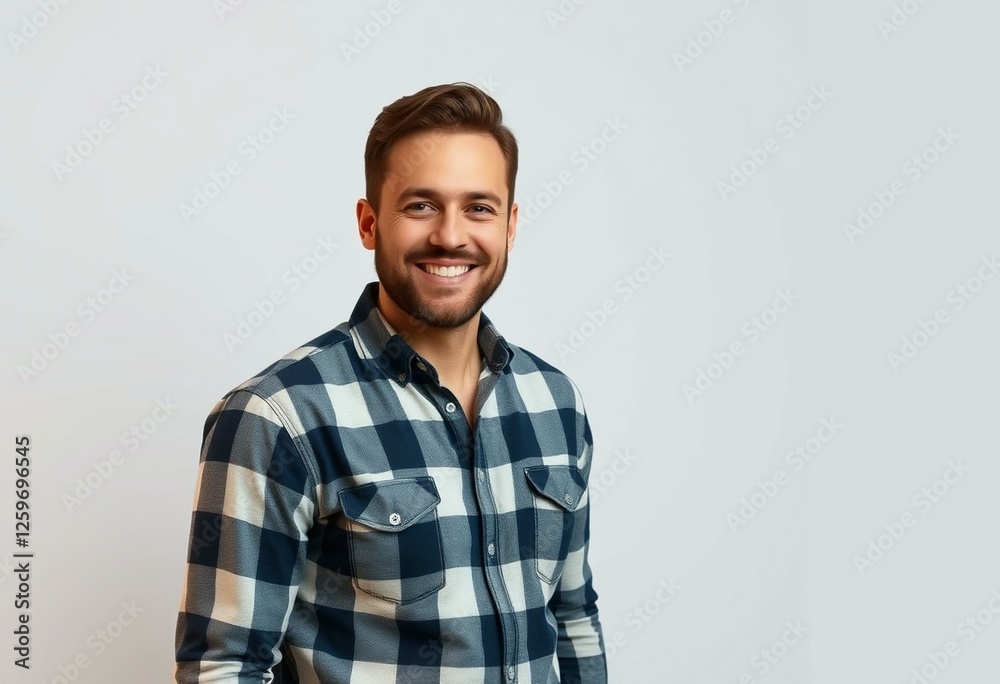 Portrait of a male person in a casual setting Portrait of a male person in a casual setting