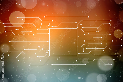 Abstract futuristic circuit board Illustration, Circuit board with various technology elements. Circuit board pattern for digital abstract technology background