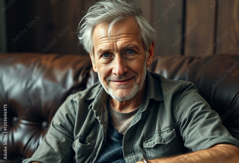 Older man trying to appear young and rebellious Older man trying to appear young and rebellious