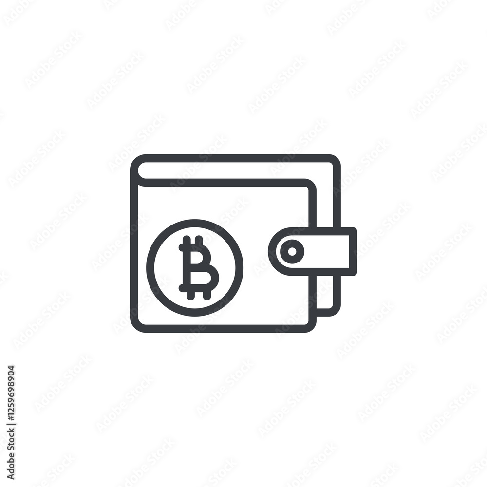 Crypto Wallet line icon Crypto Wallet line icon