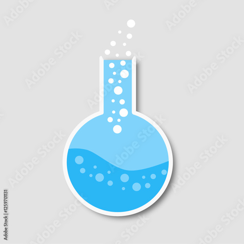 vector or illustration of round chemical bottles. bottles for experiments in a chemical laboratory. bottles for medical lab