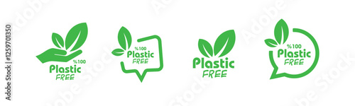 plastic free icon on white background	