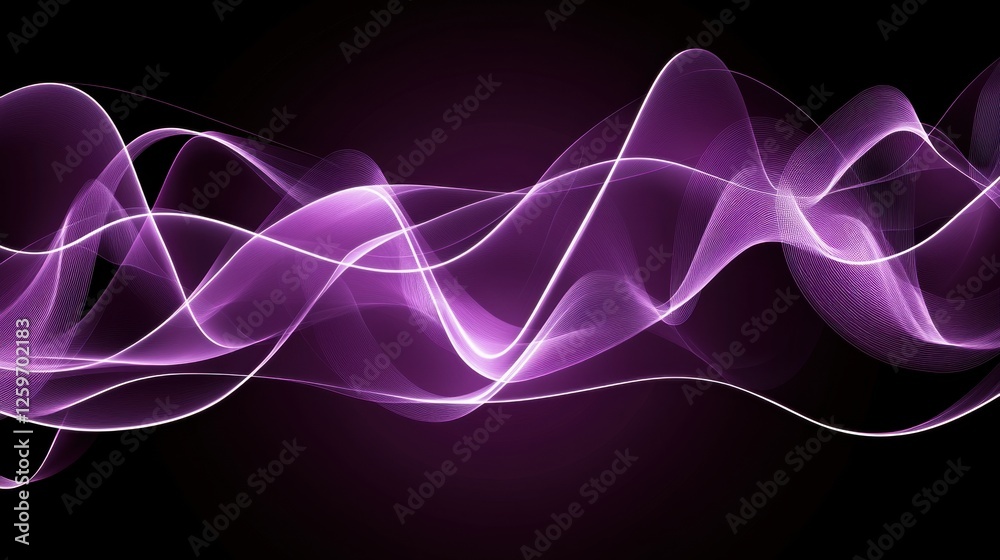 Abstract Digital Wave Patterns in Purple and Pink on a Dark Background Abstract Digital Wave Patterns in Purple and Pink on a Dark Background