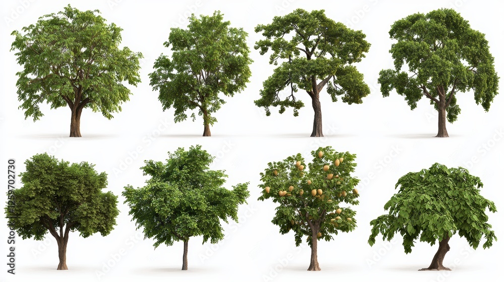 custom made wallpaper toronto digitalA diverse collection of trees, showcasing various shapes, sizes, and foliage, ideal for nature studies or landscaping inspiration.