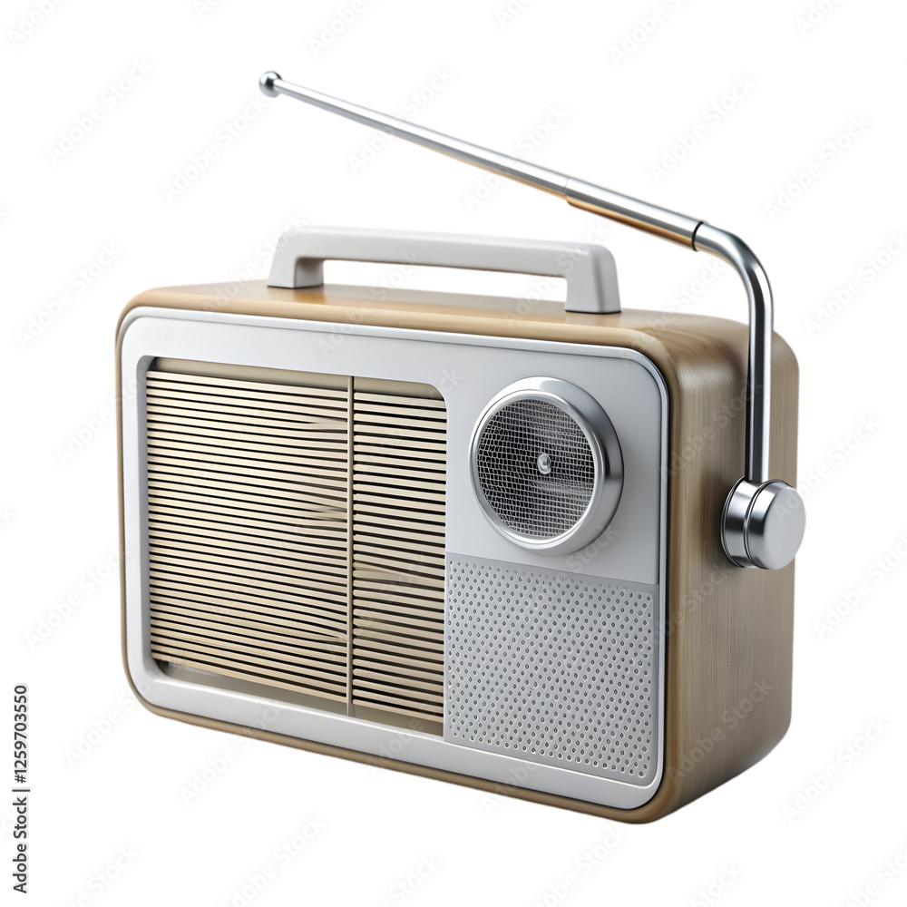 Fototapeta premium radio on white background