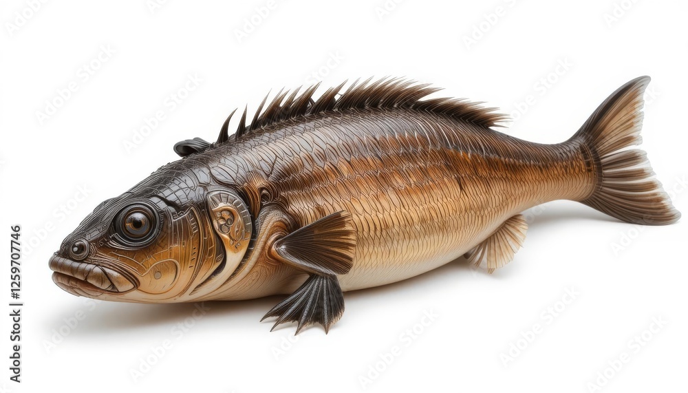 Detailed Model of a Fish with Spiked Dorsal Fin Detailed Model of a Fish with Spiked Dorsal Fin
