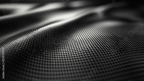 Abstract background with Carbon fiber closeup 3d wallpaper web banner. A close up of a black and white fabric with a pattern of lines