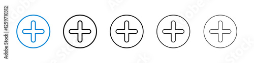 Add icons in five different stroke sizes