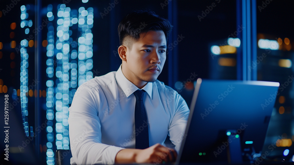 business person explores the core of cyber security, delving into various cyber protection methods and the evolving threats faced by organizations. They focus on bolstering their c business person explores the core of cyber security, delving into various cyber protection methods and the evolving threats faced by organizations. They focus on bolstering their c